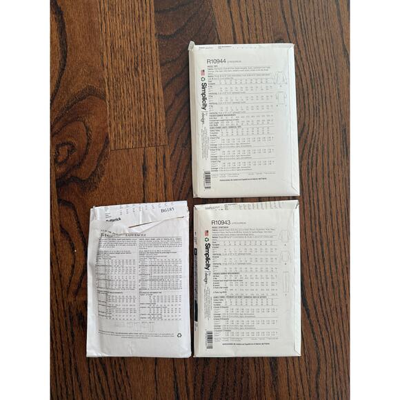 6 Piece Sewing Pattern Bundle Simplicity Butterick, 5-Size (6-14), 1-Size (4-12) - Picture 6 of 8